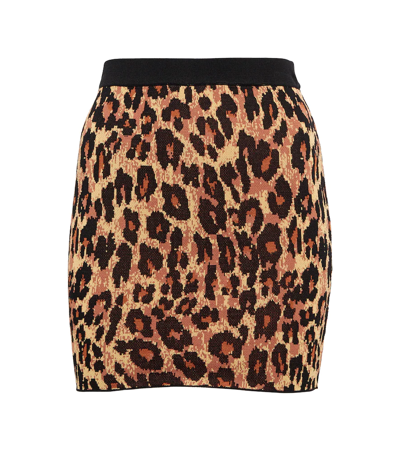 STAUD MANETTE LEOPARD-PRINT MINISKIRT