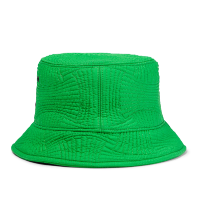 Bottega Veneta Quilted Nylon Bucket Hat In Parakeet