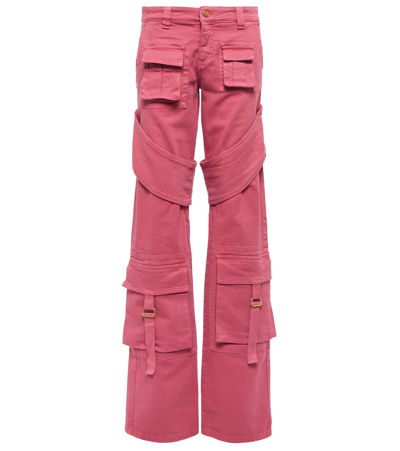Blumarine Straight-leg Cargo Trousers In Pink