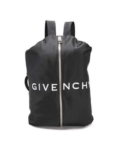 Givenchy Men's Logo Zip Medium Duffel Backpack In Noir