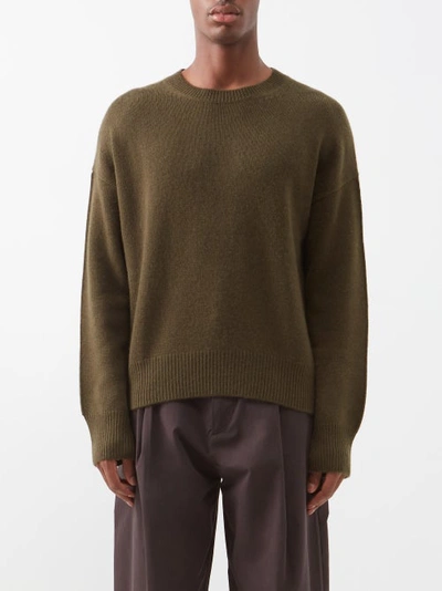 Allude Cashmere Sweater In Khaki