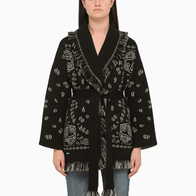 Alanui Black Paisley-print Cardigan