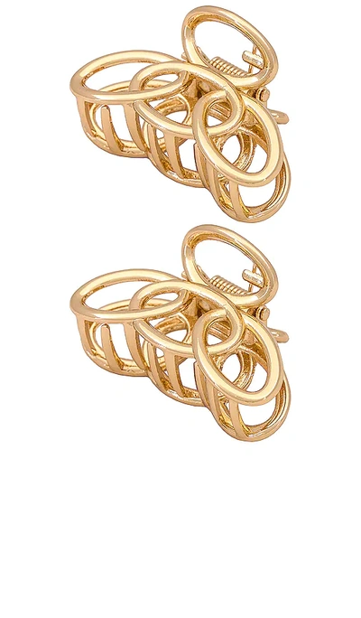 Ettika Keep It Simple Claw Clip In Metallic Gold