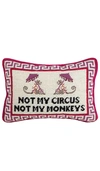 Furbish Studio Not My Circus Needlepoint Pillow In Purple