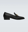 SAINT LAURENT SOLFERINO LEATHER LOAFERS