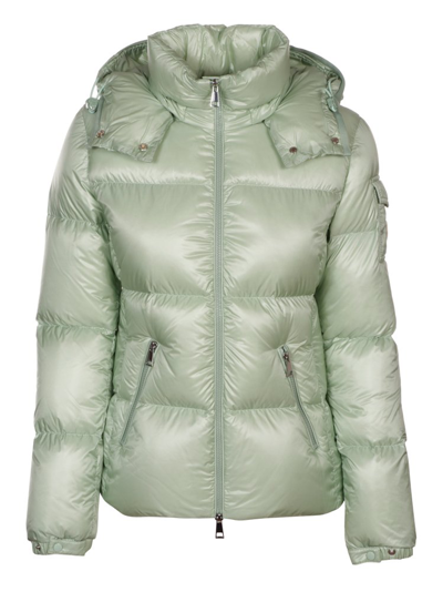 Moncler Padded Zipped Jacket In Green