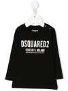 Dsquared2 Logo-print Long-sleeved T-shirt In Schwarz