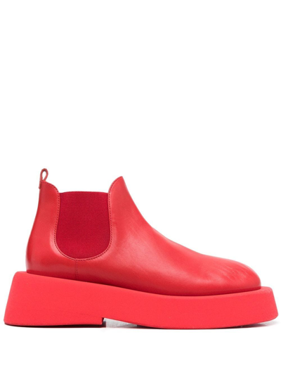 Marsèll Leather Ankle Boots In Rot