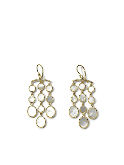 Ippolita 18kt Yellow Gold Rock Candy Chandelier Mother Of Pearl Earrings In White/gold