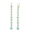 IPPOLITA 18KT YELLOW GOLD ROCK CANDY TURQUOISE LINEAR EARRINGS