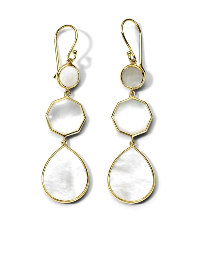 IPPOLITA 18KT YELLOW GOLD ROCK CANDY SMALL MOTHER OF PEARL DROP EARRINGS