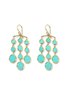 IPPOLITA 18KT YELLOW GOLD ROCK CANDY SMALL TURQUOISE CHANDELIER EARRINGS