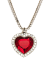 VETEMENTS CRYSTAL HEART-SHAPED NECKLACE