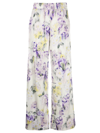 OFF-WHITE FLORAL-PRINT PALAZZO trousers