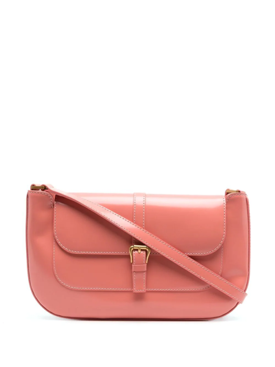 By Far Miranda Bag In Salmon-coloured Semi-patent Leather In Rosado