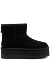 Ugg Classic Mini Platform Womens Suede Ankle Boots In Schwarz