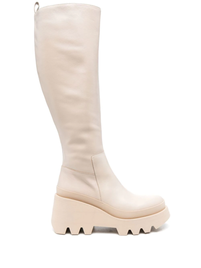 Paloma Barceló Zip-up Mid-calf Leather Boots In White