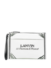 LANVIN LOGO印花皮质手拿包