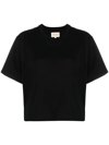 Loulou Studio Crew-neck Straight-hem T-shirt In Black