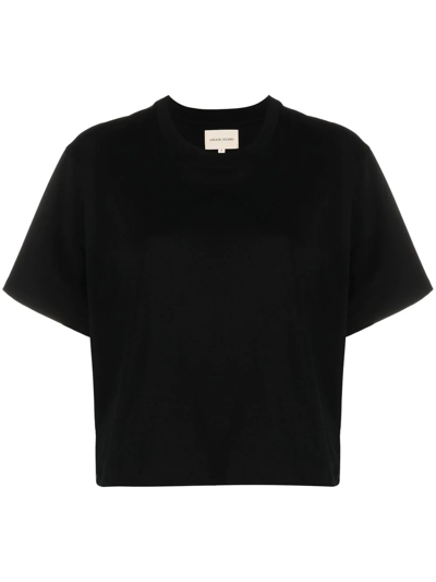 Loulou Studio Crew-neck Straight-hem T-shirt In Schwarz