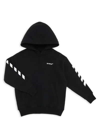 Off-white Rubber Arrow Hoodie In Nero