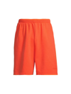 Balenciaga Wide-leg Logo Sweat Shorts In Orange