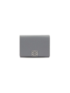 Loewe Anagram Leather Trifold Wallet In Asphalt Gray