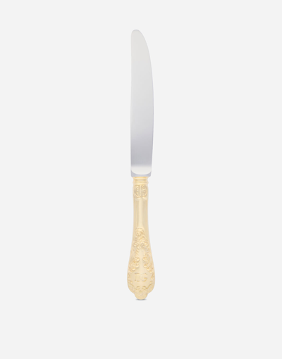 Dolce & Gabbana 24kt Gold-plated Dessert Knife In Multicolor