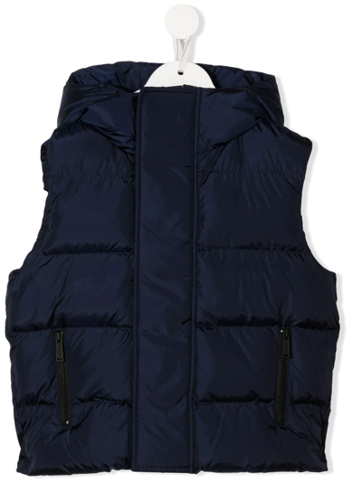 Dsquared2 Kids' Padded Zip-up Gilet In Blue