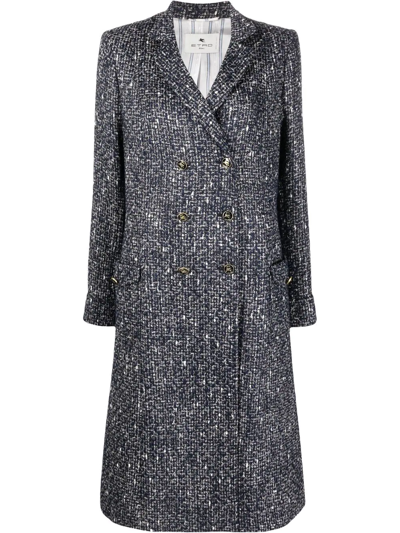 Etro Pegaso-button Tweed Coat In 200