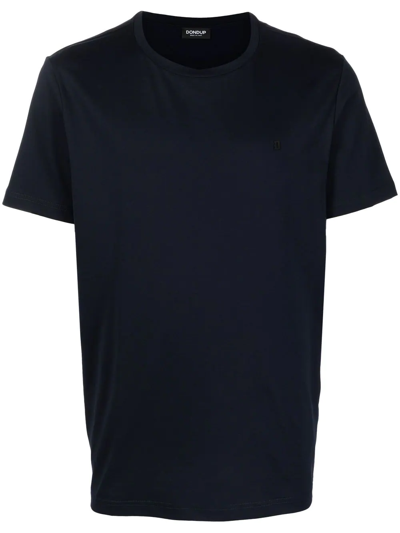 Dondup Embroidered-logo T-shirt In Blue