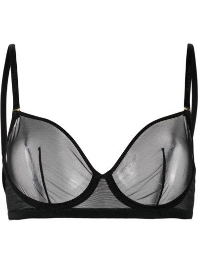 Maison Close Corps À Corps Triangle-cup Bra In Black