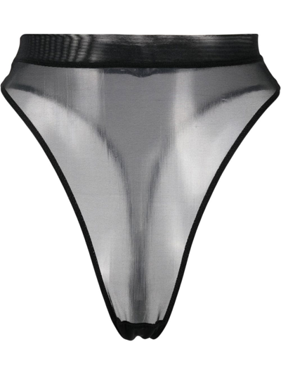 Maison Close Corps À Corps Thong In Black