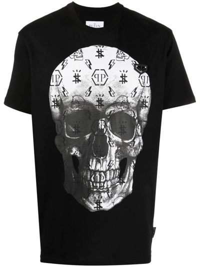 Philipp Plein Skull-print Short-sleeved T-shirt In Black