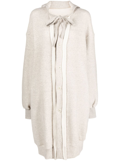 Yohji Yamamoto R Fleece Lining Button Cd Single Breasted Coat In Beige