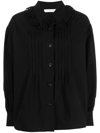 SEE BY CHLOÉ RUFFLE-COLLAR COTTON BLOUSE