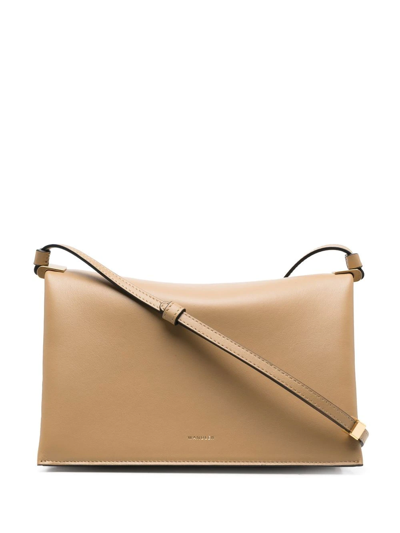 Wandler Engraved-logo Leather Shoulder Bag In Neutrals