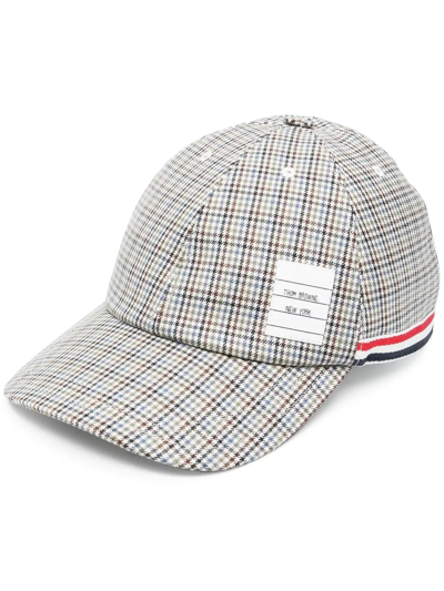 Thom Browne Neutral 6-panel Houndstooth Baseball Cap In Neutrals