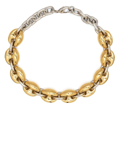 Paco Rabanne Eight Gold And Silver-tone Necklace