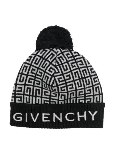 Givenchy Babies' Boys 4g Cotton & Cashmere Hat In Black