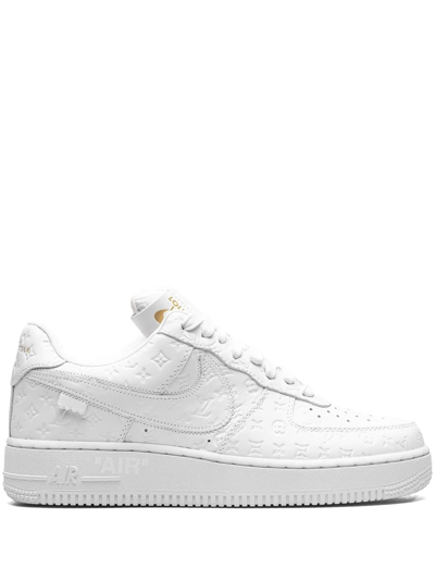 Louis Vuitton x Nike Air Force 1 Low | Size 7.5, Sneaker in Brown/White/Grey