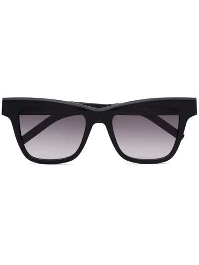 Saint Laurent Sl M106 Rectangle-frame Sunglasses In Black