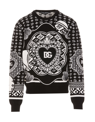 Dolce & Gabbana Logo-print Jumper In Black