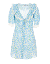Rixo London Anya Printed Cotton Minidress In Blue