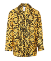Versace Men's Baroque Silk Pajama Top In Gold