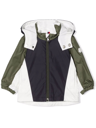 Moncler Babies' Green Cotton Jacket In Multicolor