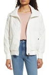 SAM EDELMAN WINDBREAKER JACKET WITH PACKABLE HOOD