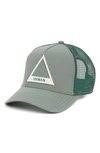 Hvman Triangle Logo Mesh Trucker Cap In Aspen
