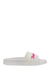 Juicy Couture Whimsey Womens Slip On Logo Pool Slides In White