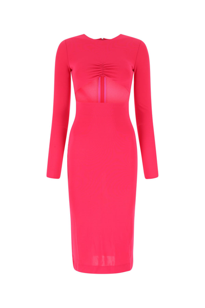 Dsquared2 Fuchsia Crepe Pick-a-boo Dress Nd Dsquared Donna Xs In Pink